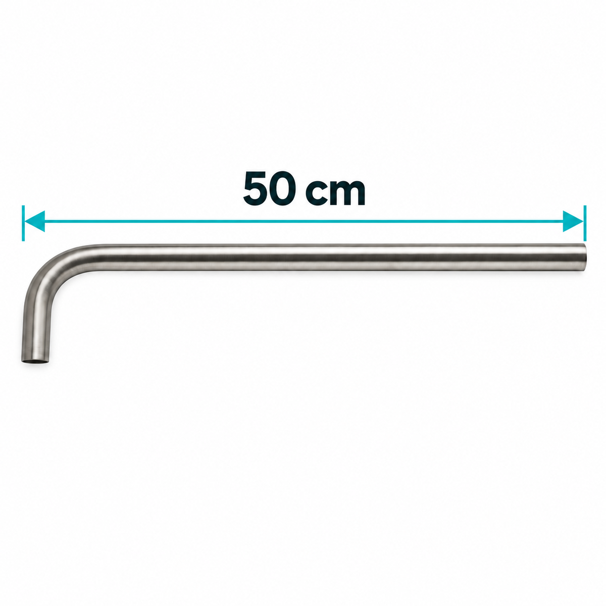 Tubo extensor satinado para ducha de 50 cm — 04-medidas