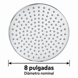 Diámetro nominal de 8 pulgadas de regadera redonda