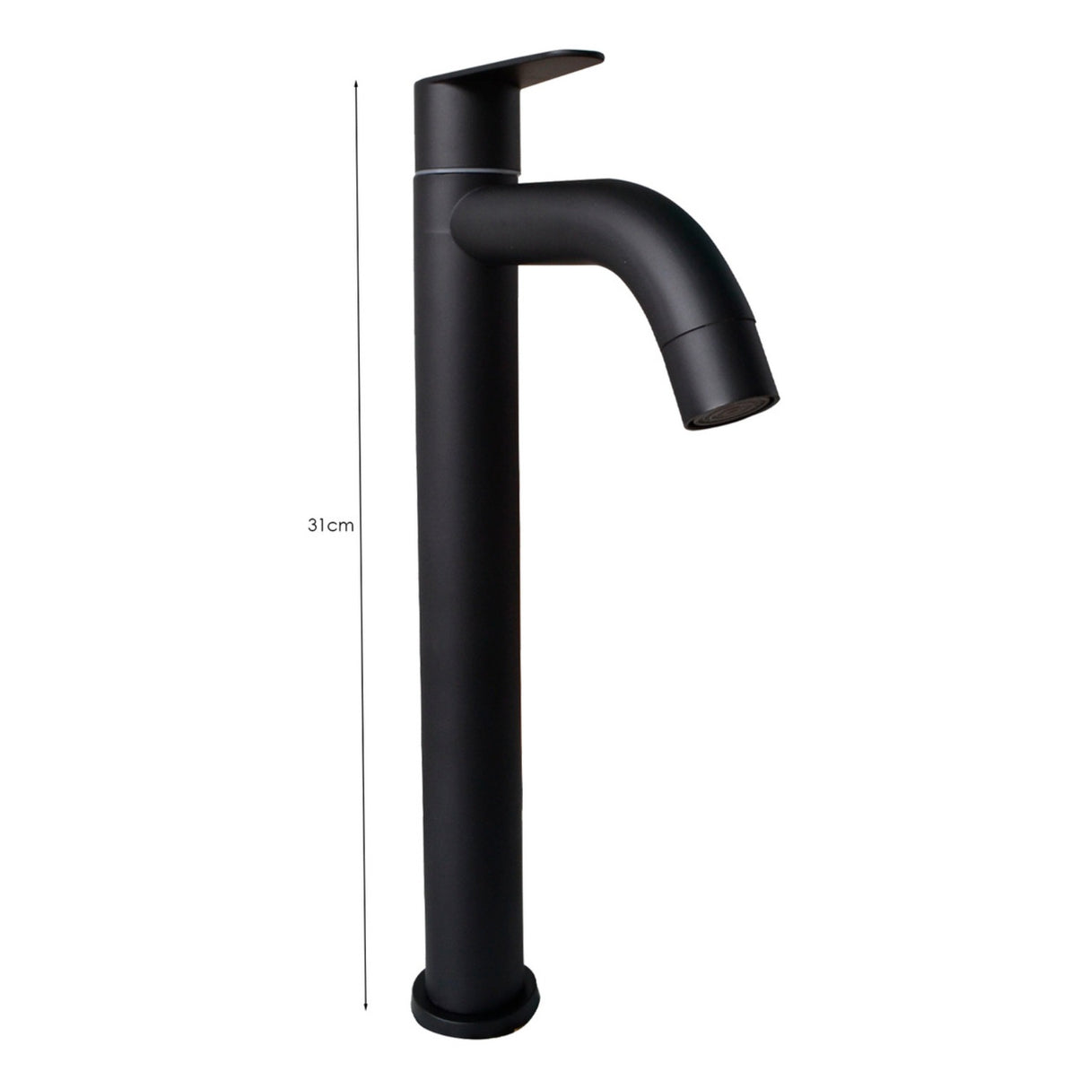 Kit Lavamanos Rectangular+griferia Agua Fria Negro Mate+push