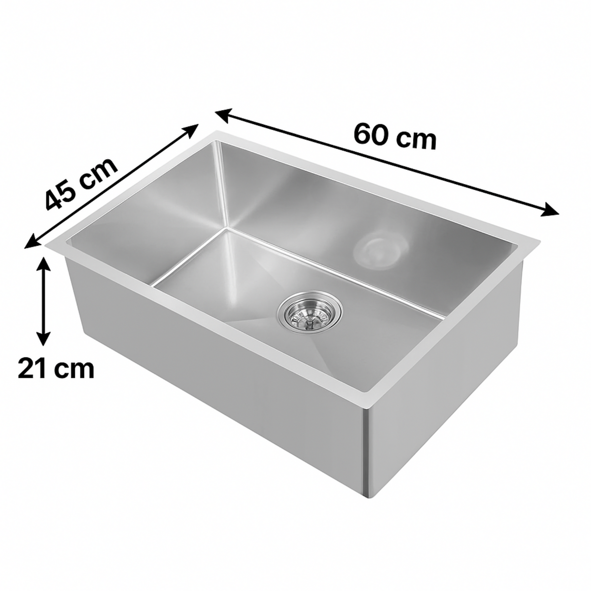 Kit Lavaplatos Lujo Acero 60X45 Grifería Canastilla Sifón