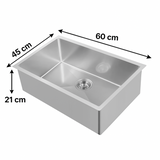 Kit Lavaplatos Lujo Acero 60X45 Grifería Canastilla Sifón