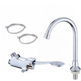 Set Griferia Pedal Lavamanos Porcelana Blanco 30x30 Deságües