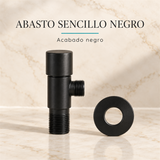 Llave de abasto sencilla negro: detalle del producto