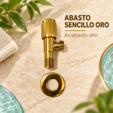 Llave de abasto sencilla dorado: detalle del producto