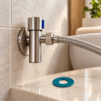 Llave de abasto sencilla con conexión hembra satinado: ambientación principal