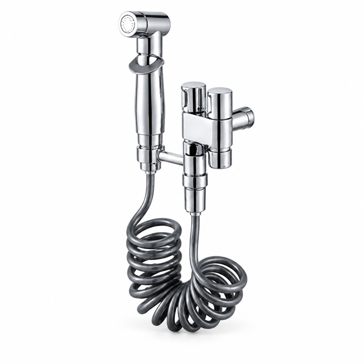 Ducha bidet cromada, vista de producto limpia