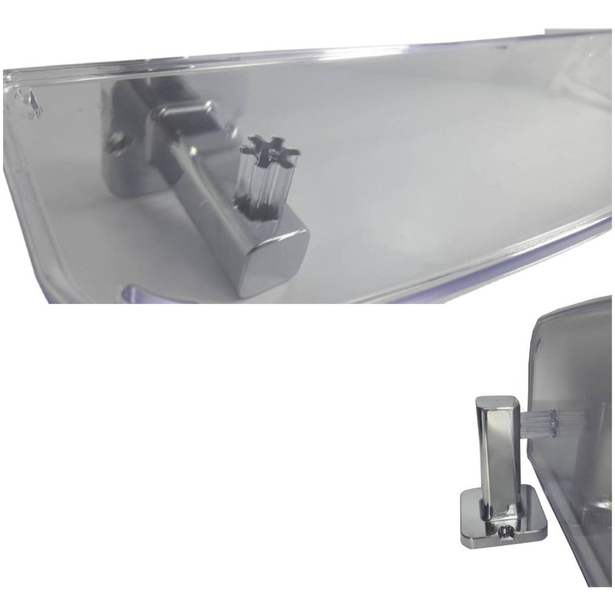 Repisa Acrilica Rectangular Con Resistencia 9 Kg 45 x 12.5 cm