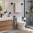 Juego De Accesorios De Baño Palace Negro 6 Piezas Baru - ambientación