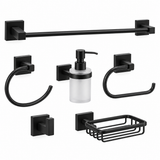 Juego De Accesorios De Baño Palace Negro 6 Piezas Baru - producto