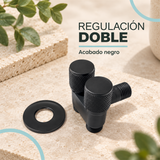Válvula De Regulación Doble Negra en imagen de detalle