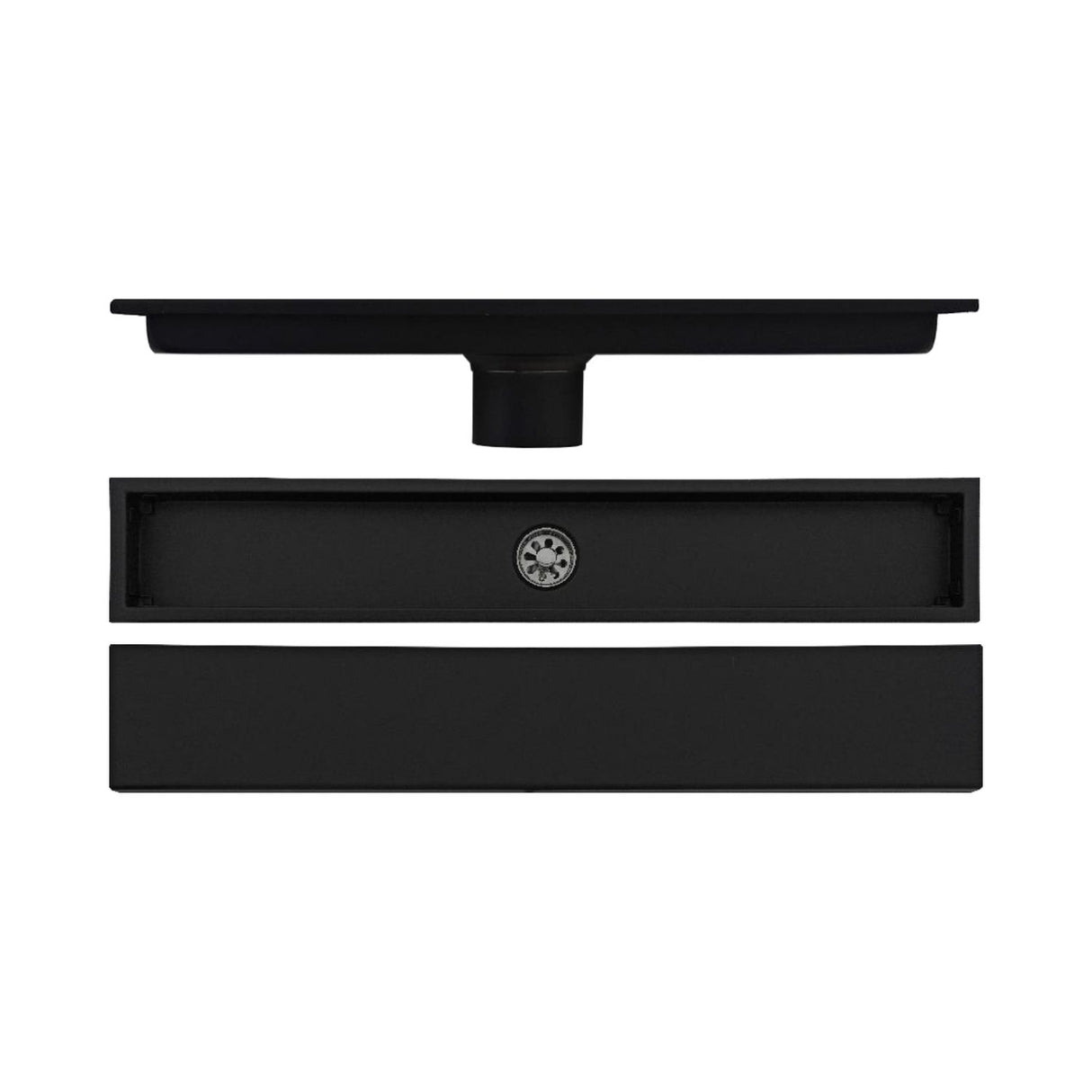 Rejilla Sifón Piso Invisible 60cm X 10cm Acero 304 Negra