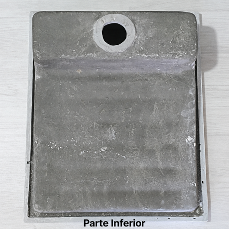 Lavadero de Porcelana Fría 50 x 40 cm Blanco Esmaltado