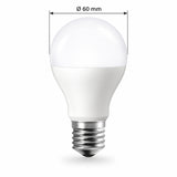 Bombillo LED 12 W E27 Luz Fría De 60 mm — dimensiones del producto