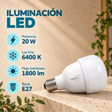 Bombillo LED 20 W E27 Luz Fría De 90 mm — características del producto
