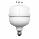 Bombillo LED 50 W E27 Luz Fría De 160 mm — dimensiones del producto