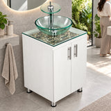 Combo Mueble De Baño RH Con Lavamanos De Vidrio Y Piedras 50 X 40 Cm - Vista Cercana Ambientada