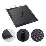 Kit Ducha Cuadrada De 15cm + Monocontrol Cuadrado Negro Mate