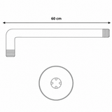 Tubo para Ducha de 60 cm