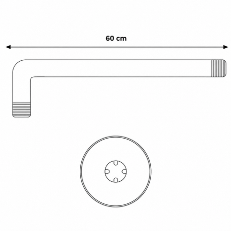 Tubo para Ducha de 60 cm