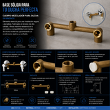 Cuerpo Universal para Ducha 8 Pulgadas en Bronce Rosca NPT 1/2” | Conexión Universal Alta Resistencia