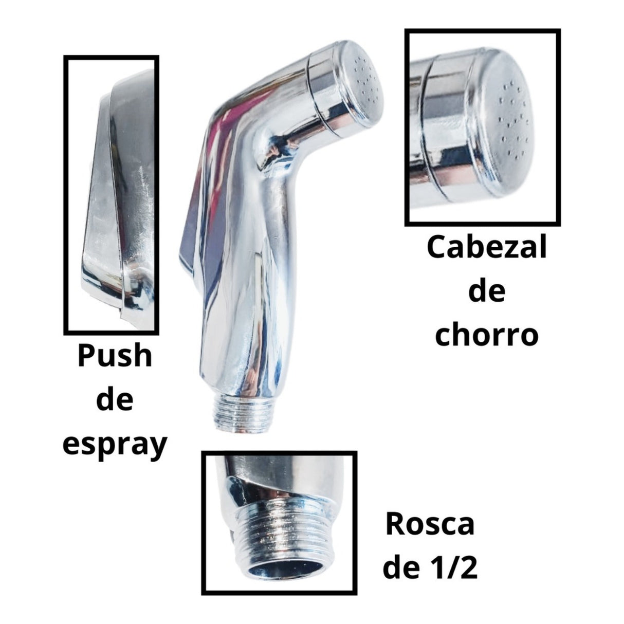 Ducha Tipo Pistola. Abs. No Incluye Manguera