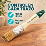 Brocha Punta Verde De 1 Pulgada — características y ancho nominal