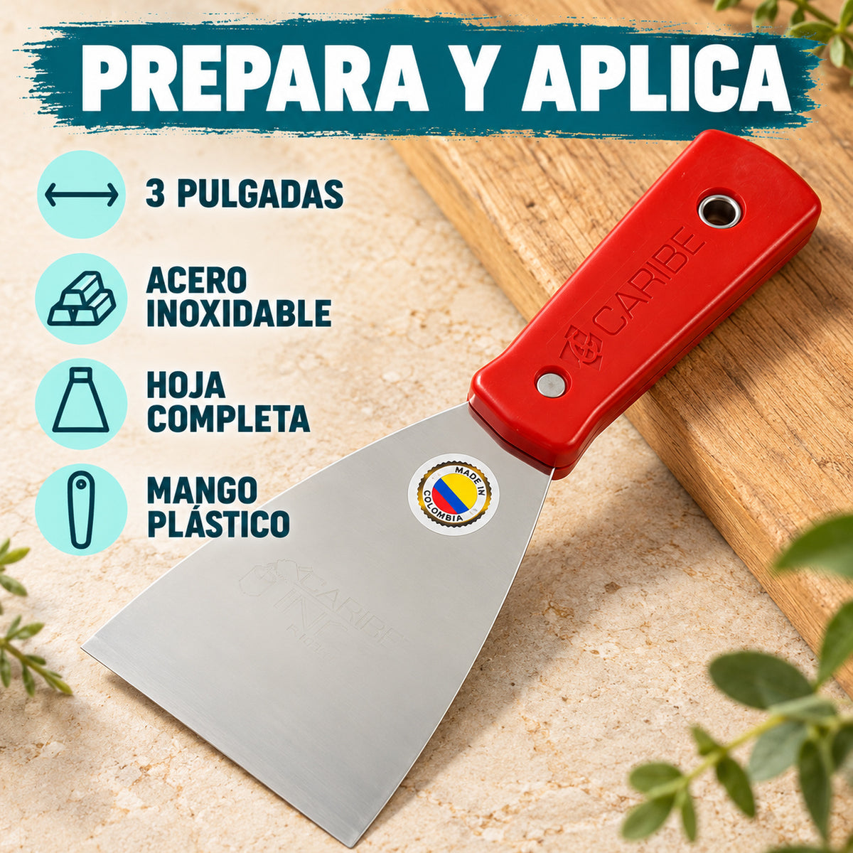 Espátula De Acero Inoxidable De 3 Pulgadas — características del producto