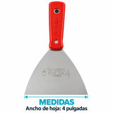 Espátula De Acero Inoxidable De 4 Pulgadas — dimensiones del producto