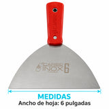 Espátula De Acero Inoxidable De 6 Pulgadas — dimensiones del producto