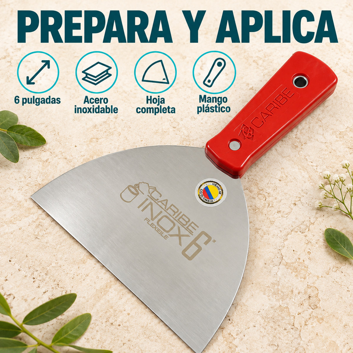 Espátula De Acero Inoxidable De 6 Pulgadas — características del producto