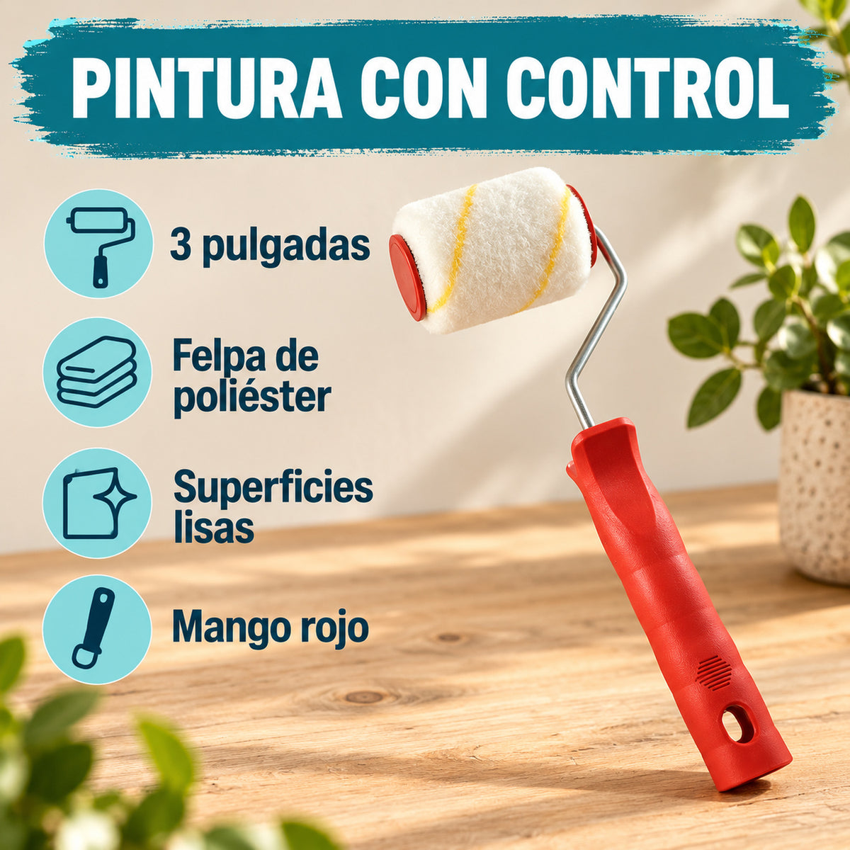 Rodillo Antigota De 3 Pulgadas Para Superficies Lisas — características del producto