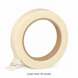 Cinta De Enmascarar Beige De 12 mm × 40 Yardas — medidas nominales