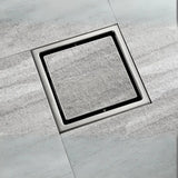 Rejilla invisible antiolores de acero inoxidable 10 x 10 cm - diseño plano