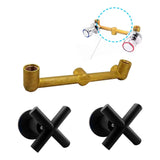 Kit Ducha 20cm +tubo + Mezclador Ducha + Manijas Cruz Negro