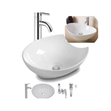 Kit Lavamanos Blanco Canoa -desagüe Sifón Cromado - Griferia