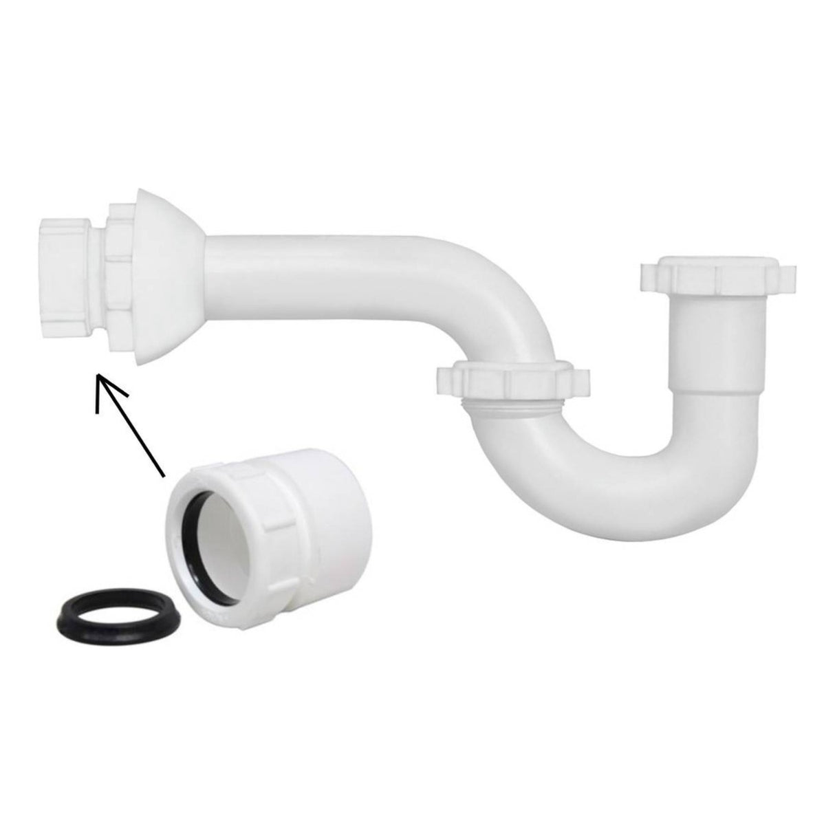 Adaptador De Sifón Para Lavaplatos Y Lavamanos, Gricol.