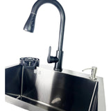 Lavaplatos Negro Premium 50x45 Acero Inoxidale 304
