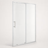 División de baño ajustable reversible, vista frontal de la mampara