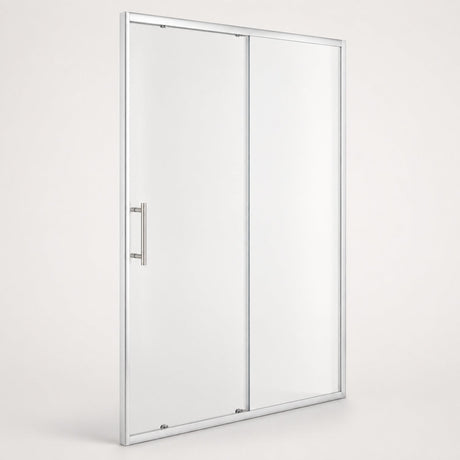División de baño ajustable reversible, vista frontal de la mampara