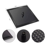 Kit Ducha Cuadrada De 20cm + Monocontrol Cuadrado Negro Mate