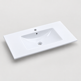 Lavamanos Integrado De Porcelana Blanco 60 X 40 Cm