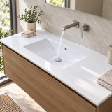 Lavamanos Integrado De Porcelana Blanco 60 X 40 Cm