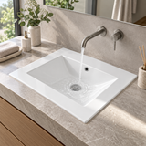 Lavamanos Integrado De Porcelana Blanco 50 X 40 Cm