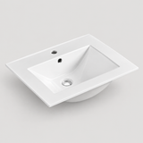Lavamanos Integrado De Porcelana Blanco 50 X 40 Cm