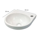 Set Griferia Pedal Lavamanos Porcelana Blanco 30x30 Deságües