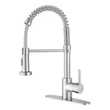 Llave Lavaplatos Monocontrol Extensible Negro Para Cocina Acabado Mate