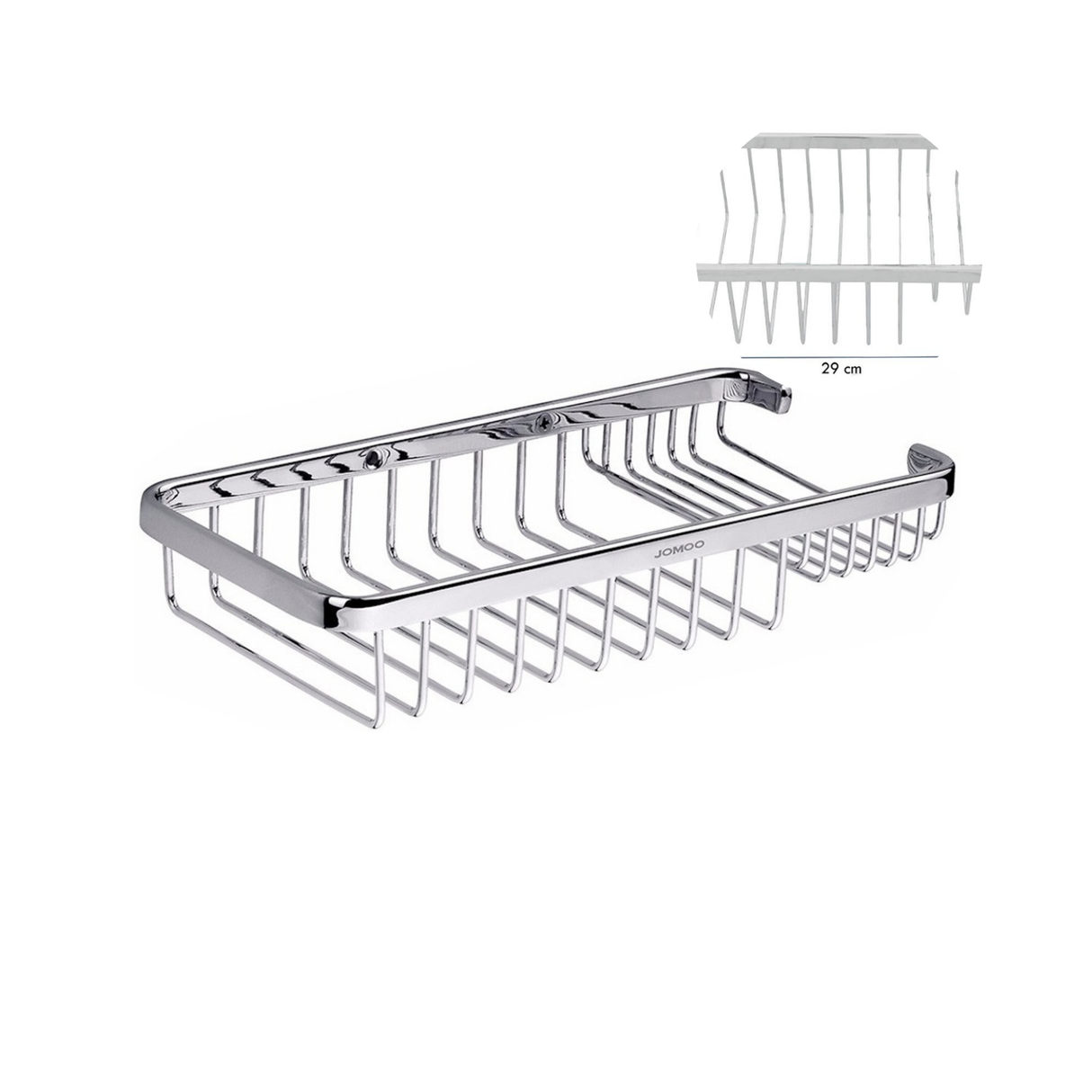 Jabonera Para Baño Canastilla Dos Puestos Cromada