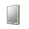 Espejo LED rectangular 60 x 80 cm marco negro vista principal
