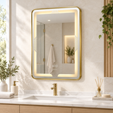 Espejo LED rectangular vertical ambientado