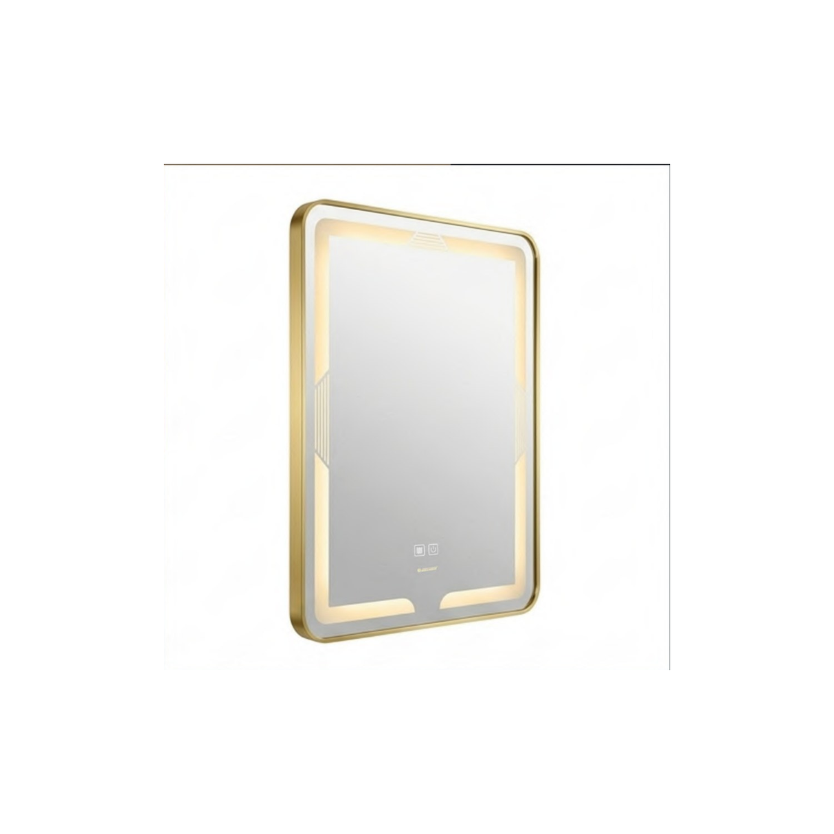 Vista del espejo LED rectangular vertical